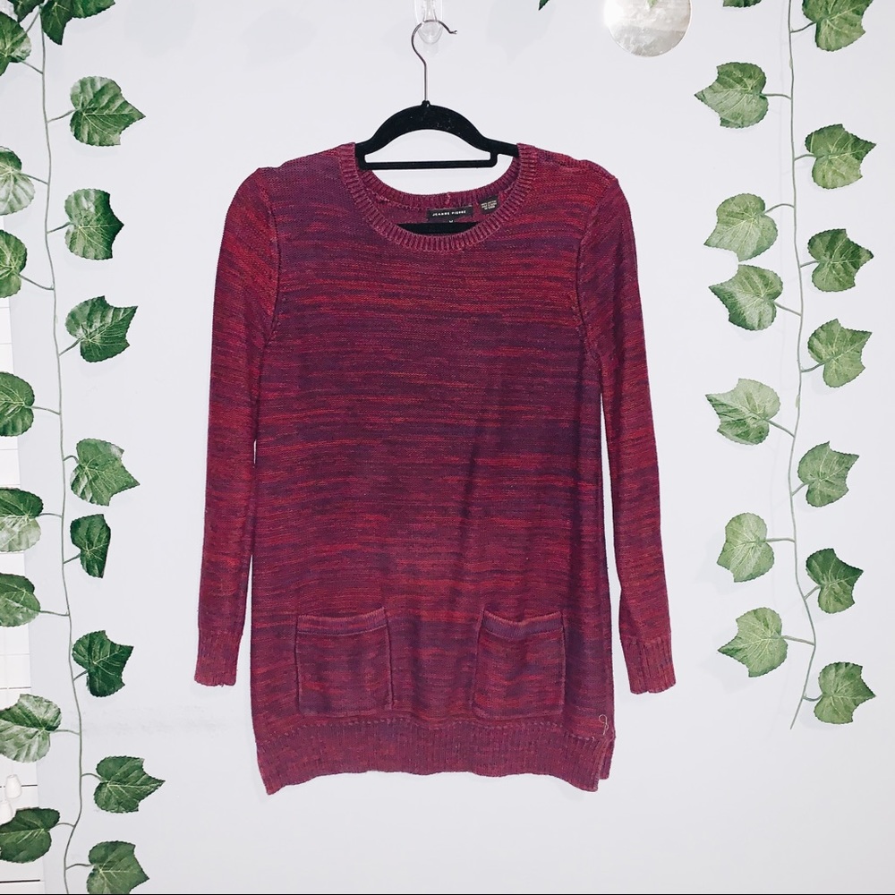 Oversized Sweater with ribbed sleeves and pockets